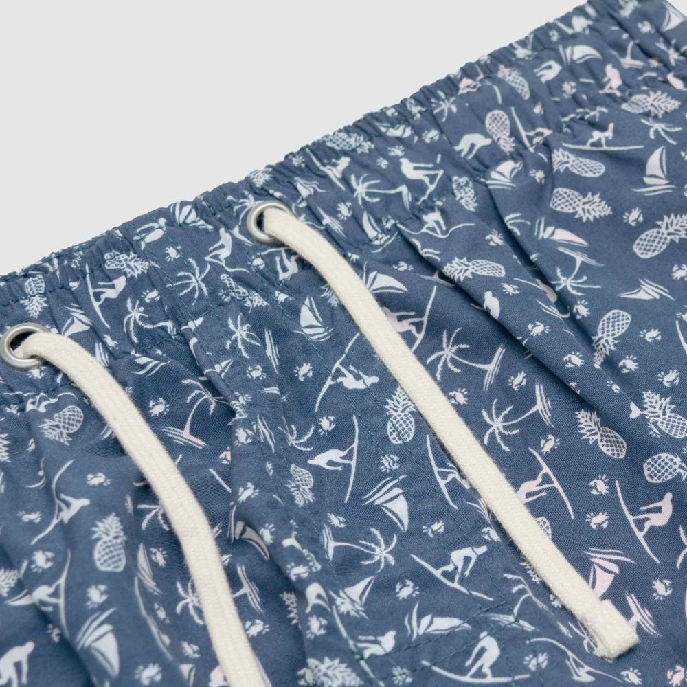 OLGYN Men’s Patterned Blue Swim Shorts - Picture 4 of 5